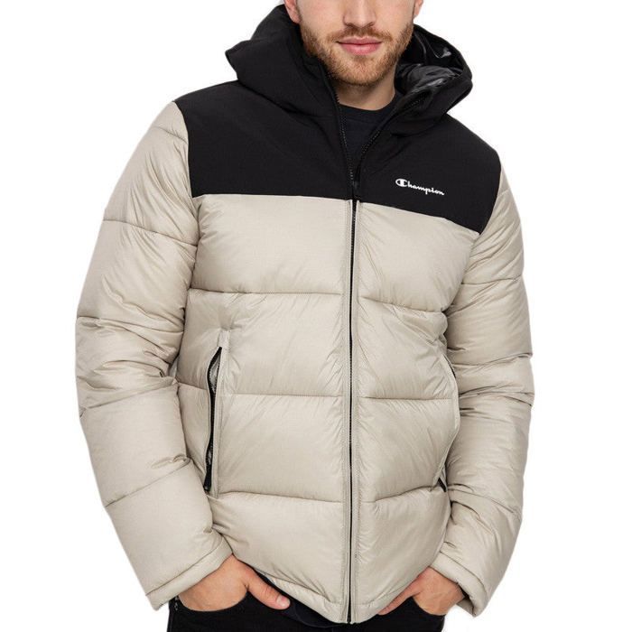 Doudoune à capuche Champion Beige Cdiscount Prêt-à-Porter