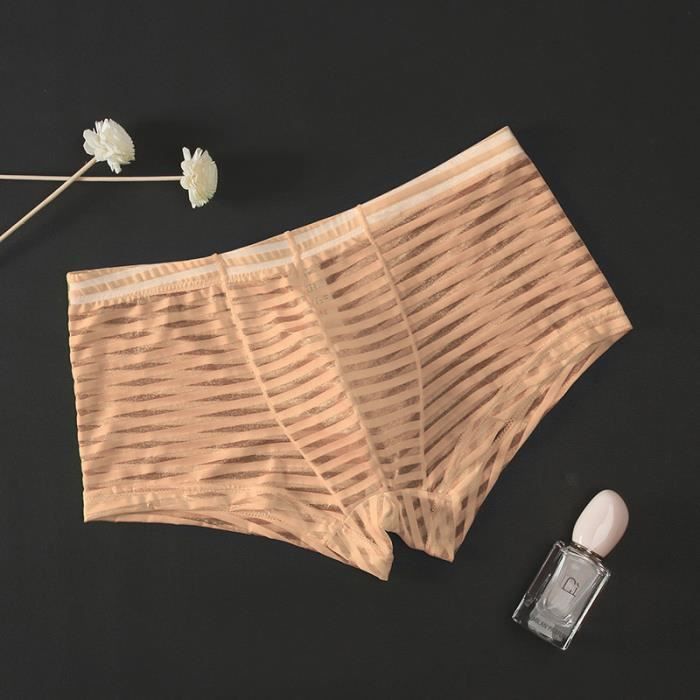 Boxer en maille transparent pour hommes - Type WHITE Blanc