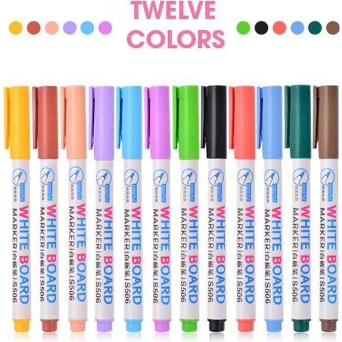 BOENTA Marqueur Tableau Blanc Feutres Tableau Blanc Effacable Effa/çable /À Sec Marqueur Tableau Blanc Marqueur Stylos Enfants Stylo Effa/çable /À Sec black10pcs