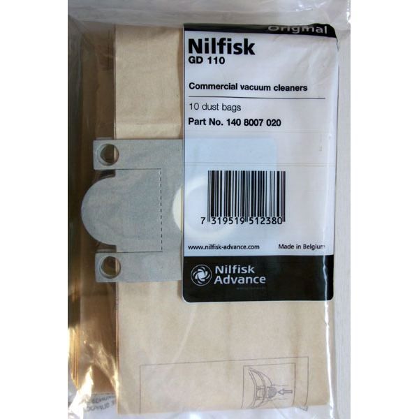 NILFISK 1408007020 - 10 Sacs aspirateur NILFISK or