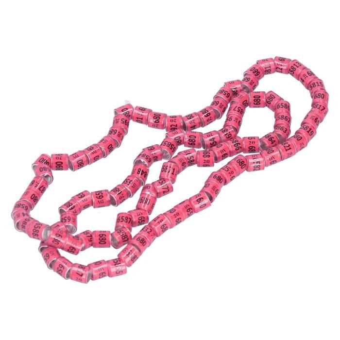 Comparer les prix de Bagues de pattes d'oiseaux en alliage d'aluminium OMABETA - 100 pièces - Rose rouge