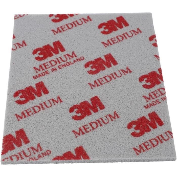 Éponge Abrasive 3M Soft Pads - Ponçage Manuel, Humide/sec, Réutilisable, 140x115mm