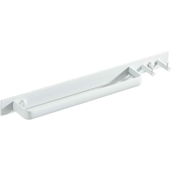 Leekayer Barre Porte-Serviettes 26 Cm – Support Mural Blanc Acier Inoxydable, Design Moderne Salle De Bain