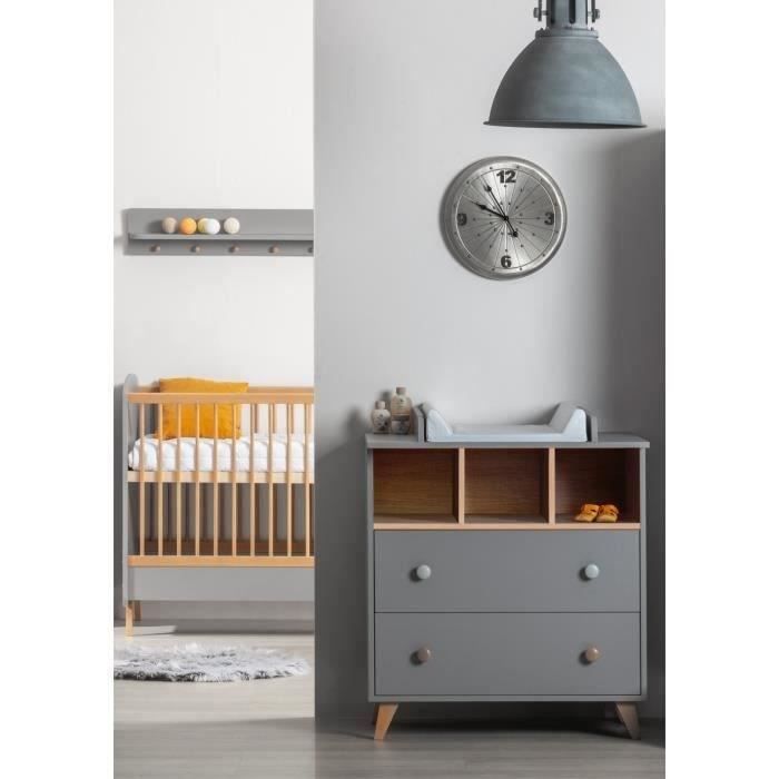 Chambre Bebe Dream Duo Gris Lit Et Commode A Langer Cdiscount Puericulture Eveil Bebe