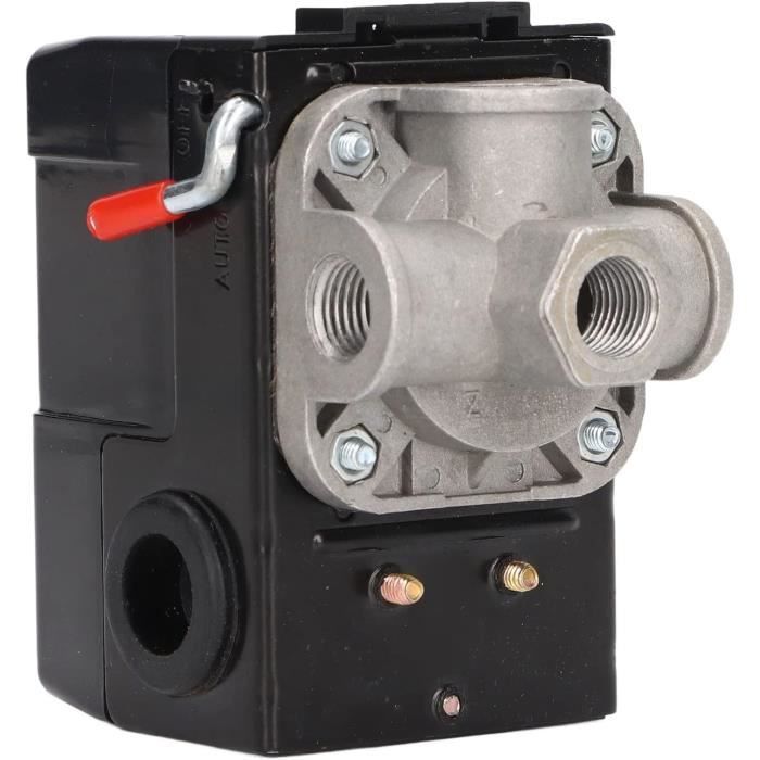 Pressostat Compresseur Air 70-100 Psi - Interrupteur Pression 1/4 NPT, DC 12-48V / AC 110-220V, Acier Inoxydable