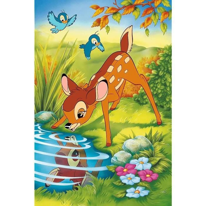 Puzzle - TREFL - 40e anniversaire - Bambi - 600 pièces - 68x48 cm - Multicolore
