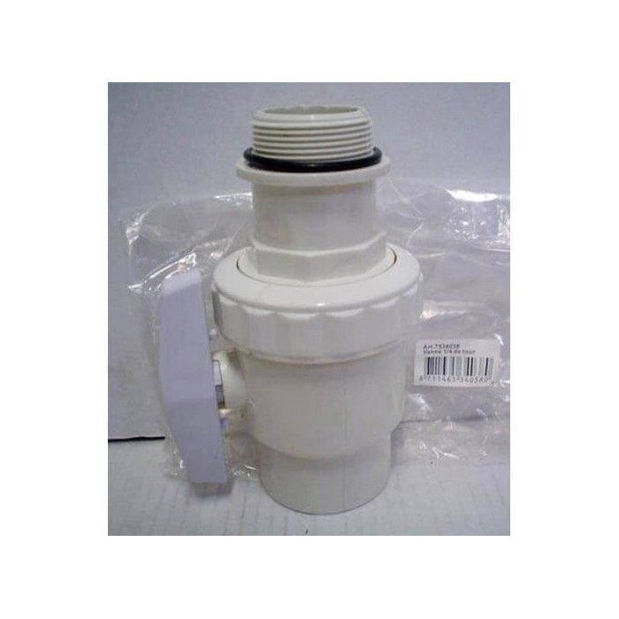 Vanne UBBINK 1/4 de tour skimmer Blanc Cdiscount Jardin