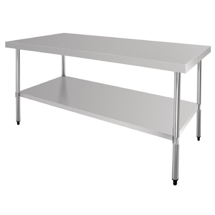 Table Inox Professionnelle Centrale Gamme 900 - Etagère - Vogue Table Inox Professionnelle Centrale Gamme 900 - Etagère - Vogue