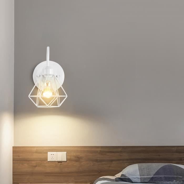 E27 Lampe Murale Vintage Fare, Rétro, Noire, Orientable + Ampoule Led
