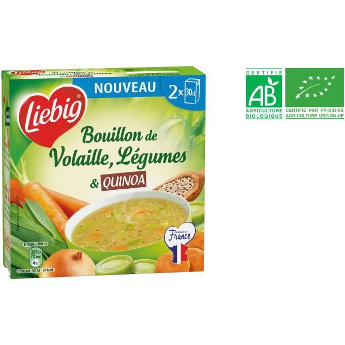 Bouillon volaille, légumes & quinoa 2 x 30cl Liebig Cdiscount Au