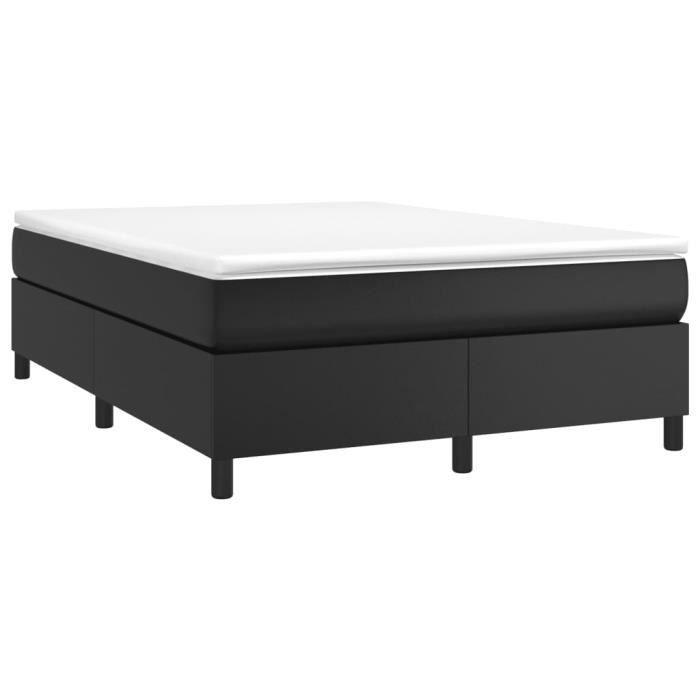 Sommier à ressorts - ZERODIS - AB3121041 - Noir - 140x190 cm - Similicuir