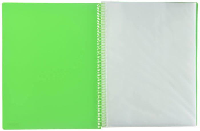 DOHE Porte-Vues 30 Pochettes A4 à Spirale - Couverture Noire PP 800 Microns