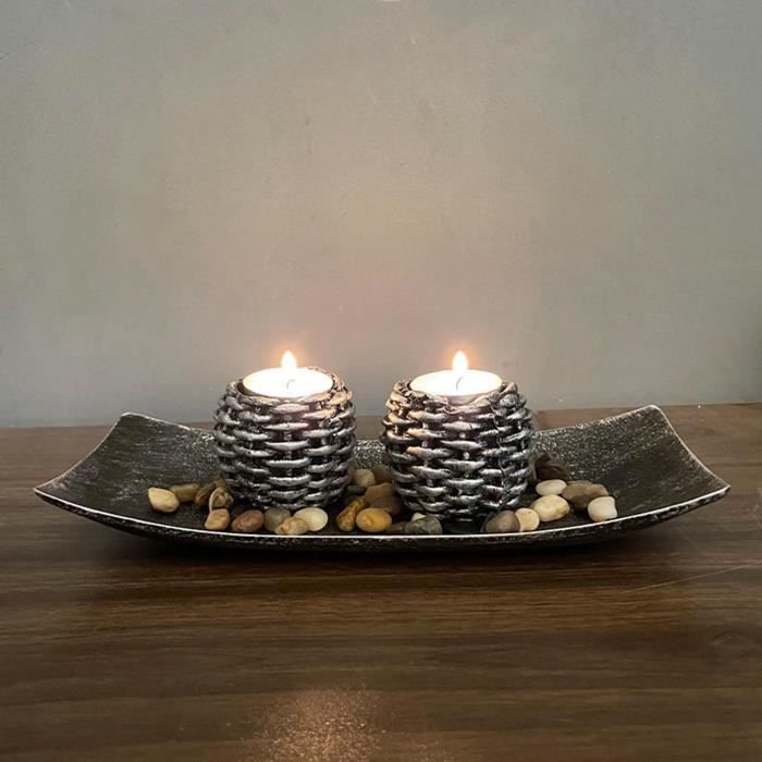 Bougeoir Noir Rétro | Esprit Chandelier