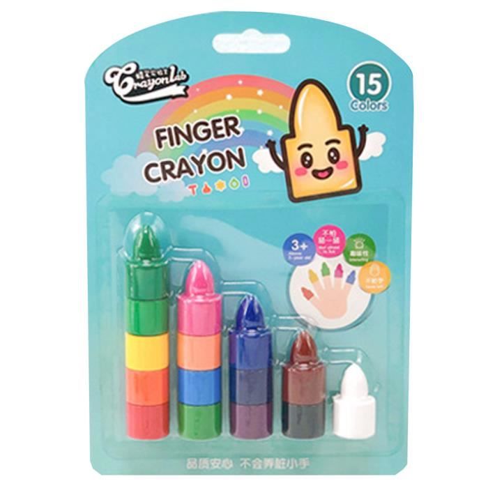 Crayons à Doigts Rseuphiee 12 Couleurs Pour Tout-Petits - Sûrs, Non Toxiques, Jouets Montessori Idéaux Pour Créativité Et Fun