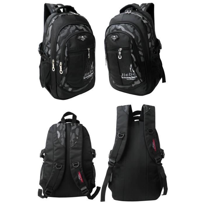 Sac à Dos Sport Imperméable Nylon - 35x40cm Coins Renforcés - Pour École, Sport & Gamers