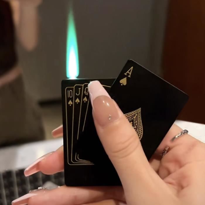 Briquet à jet de montre doré LED, torche à gaz turbo, coupe vent