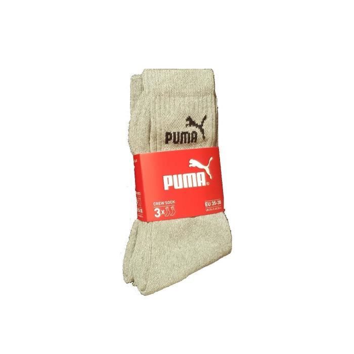 Chaussettes sportswear Puma Chaussettes Thin 3 paires Rouge Pointure 35-38  Adulte Homme