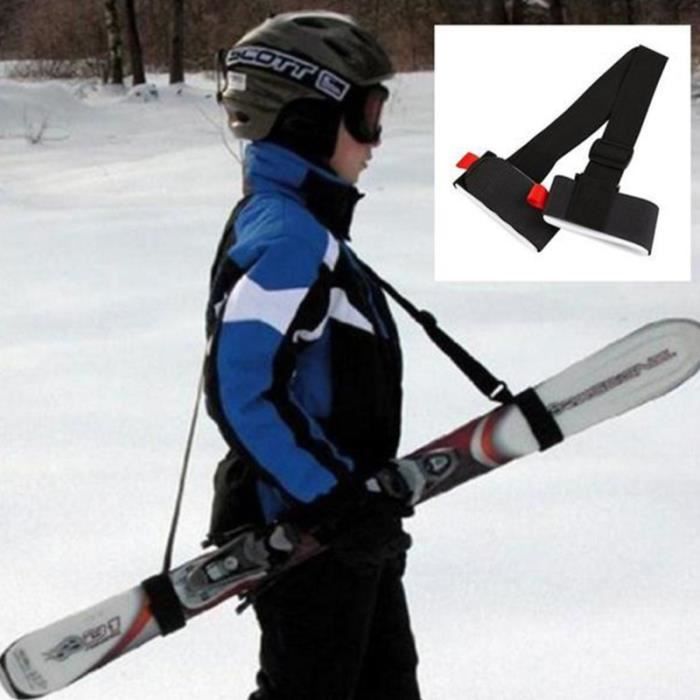 2 pièces sangle de Ski épaule main en nylon durable de qualité supérieure  Snowboard porte-ski poignée sangles FIXATION POUR SKI