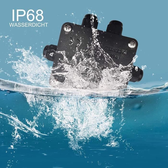 Eckeromk 2 Pcs Boite De Derivation Etanche Exterieur, Connecteurs