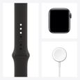 Apple Watch SE GPS + Cellular, 40mm Boîtier en Aluminium Gris Sidéral avec Bracelet Sport Noir-2