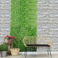 Mur Végétal Feuillage Artificiel H.40cm - Décoration Intérieur Maison Bureau - Faux Feuillage Vert Mural Kit à Composer - AGU-2