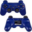 Stillcool® Pack 2 manettes compatible PS3 Gampad 6 Axis Bluetooth Joystick Gaming BLEU-2