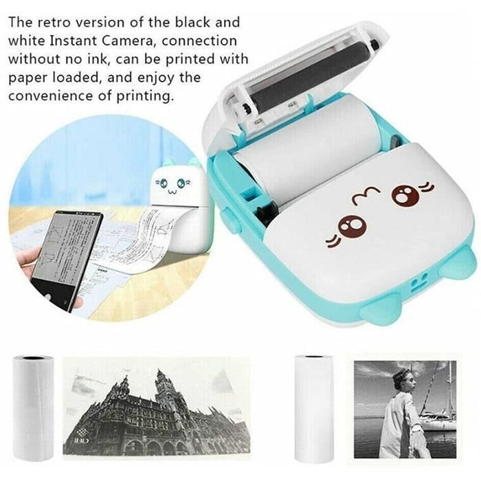 Olaf portable mini imprimante thermique étiquette imprimante autocollant  sans encre hd imprimantes de poche pour téléphone bluetooth miniprint  impression photo