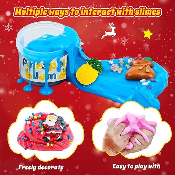 Calendrier De L’Avent Slime 2025 – 24 Jours De Surprises DIY Avec Slime Fluffy Et Accessoires | Pour Enfants 3+