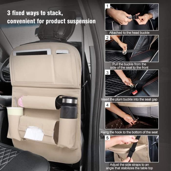 Sac de rangement pour siège de voiture, sac suspendu, avec support pour  tablette, sac de rangement pour dossier de siège