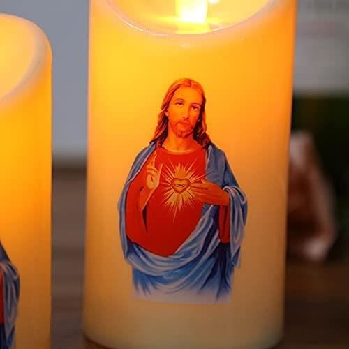 Lampe à Bougies - Photophore LED Jésus-Christ - Lumière de Pilier  Romantique Creative Bougie électronique sans Flamme à Piles (Co615 -  Cdiscount Maison