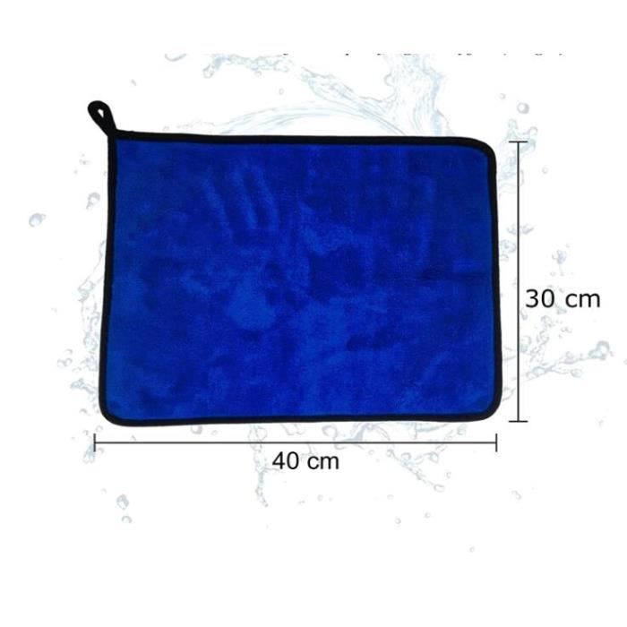 Lot De 3 Chiffons Microfibre Voiture - 30x60 Cm - Super Absorbants - Doux Et Anti-rayures - Pour Intérieur Et Lavage Auto - 6