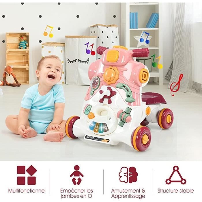Trotteur bébé hotsell fille rose