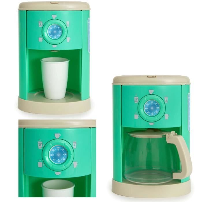 Ensemble de jouets de cuisine, accessoires de cuisine pour enfants, kit de petit-déjeuner, machine à café, mixeur, grille-pain, mélangeur avec bruit et lumière, cadeau idéal pour les enfants à partir