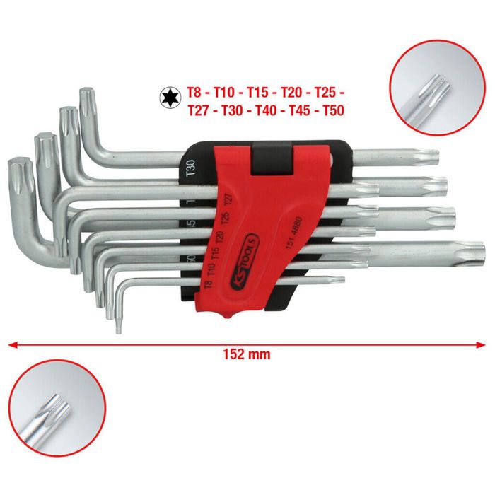 KS TOOLS 151.2400 - Jeu De Clés Mâles Torx Tête Sphérique
