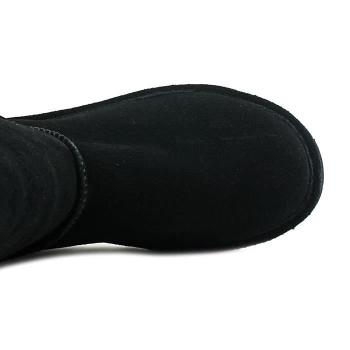 Bearpaw Elle Tall Daim Botte Noir Cdiscount Chaussures