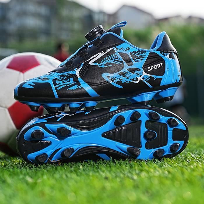 Chaussures De Football Pour Hommes Et Enfants – Crampons Longs, Couleur Bleue, Fermeture Lacets, Neuf Sans Boîte
