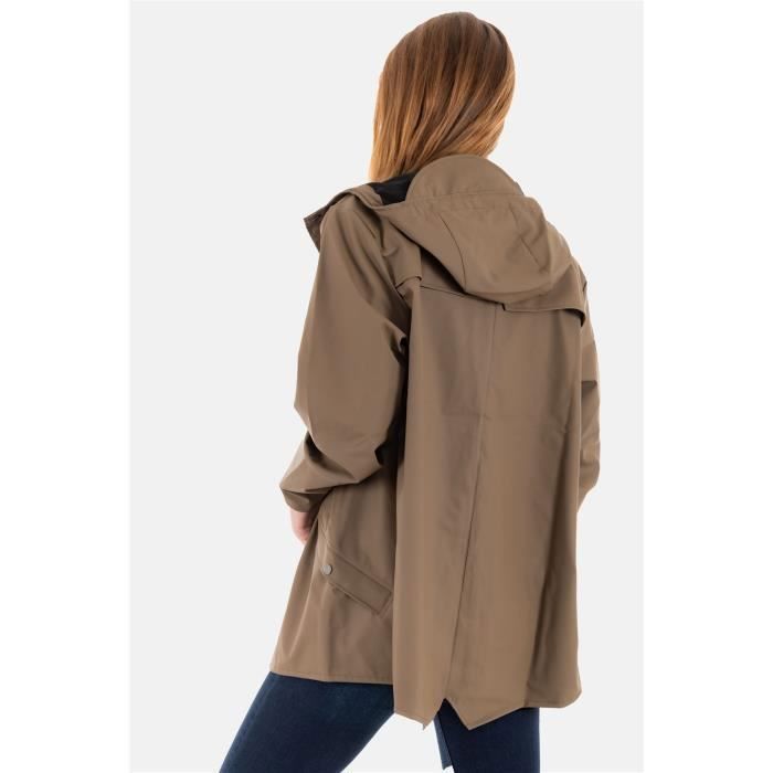 Veste de pluie Rains Jacket 66 Wood pour femme Marron Taille XL RAINS Adulte Femme Marron Cdiscount Pret a Porter