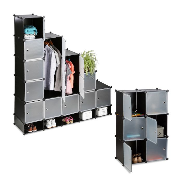 Relaxdays Armoire Chambre D'enfant, Modulable, 8 Cubes