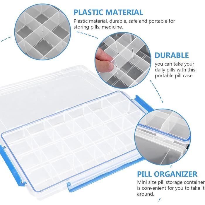 Boîte de Rangement Plastique 35L*6, Bac avec Poignée et Couvercle Boîte de Rangement Plastique 35L*6, Bac avec Poignée et Couvercle