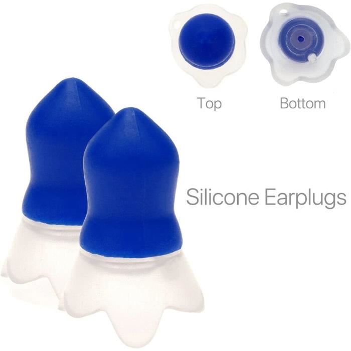 Lot de 6 paires de bouchons d'oreille réutilisables en silicone -  Imperméables - Anti-bruit - Bouchons d'oreilles souples et m[350] -  Cdiscount Santé - Mieux vivre