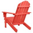 602PROFR•)Chaise de jardin|Lot de Fauteuils de jardin Adirondack Bois de sapin massif Rouge-3