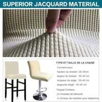 Lot De 1/2/4/6 Housses De Tabouret De Bar En Jacquard Très Extensibles Pour Chaises De Comptoir, De Salle à Manger, De Bar, De Café, De Cuisine, De - 11
