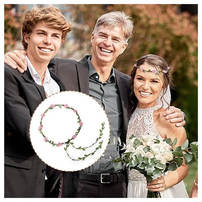Vesaneae Lot De 2 Bandeaux à Cheveux En Forme De Couronne De Fleurs, Accessoires De Coiffe, Serre-tête De Fée Avec Fleur Pour Femme Et Fille Pour Fête, Anniversaire, Mariage