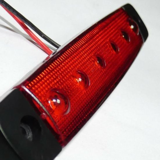 Lot De 4 Feux De Gabarit LED 12V 24V Blancs Rouges - Position Latérale Remorque Camion Bus Caravane