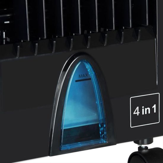 Rafra/îchisseur dair 4,5 litres Minuteur Purificateur dair Ventilateur avec t/él/écommande Arebos Aircooler 4 en 1 4 niveaux Climatiseur mobile