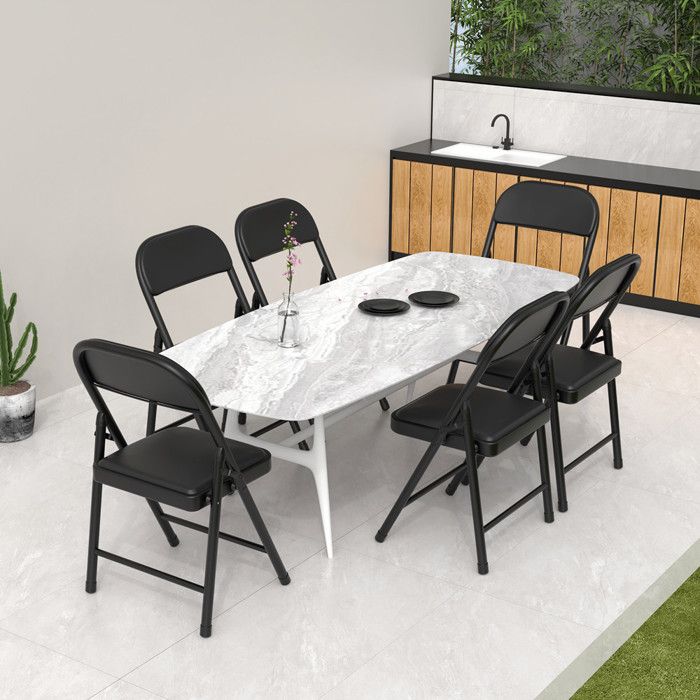 Alice's Garden - Lot De 6 Chaises De Réception Pliantes Fiesta - Plastique Et Métal