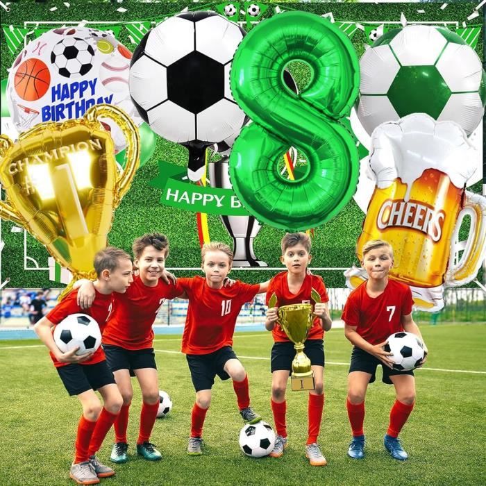 BJPERFMS 72 pièces Anniversaire Football Garcon,Decoration Anniversaire Football Charges avec Bracelet, Sifflets, Autocollant Footbal Décorations pour Enfants, Cadeaux Birthday de Noël
