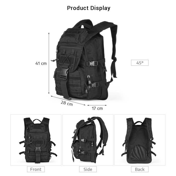 Sac à Dos Tactique Style Militaire 20-35 Litres Inuitz INUITZ