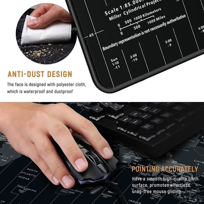 Tapis de Souris XL Gamer Geant Mouse Pad Tapis de Bureau Confortable avec  Un Nouvelle Version 900x400mm - Tapis de Souris Cart[124] - Cdiscount  Informatique