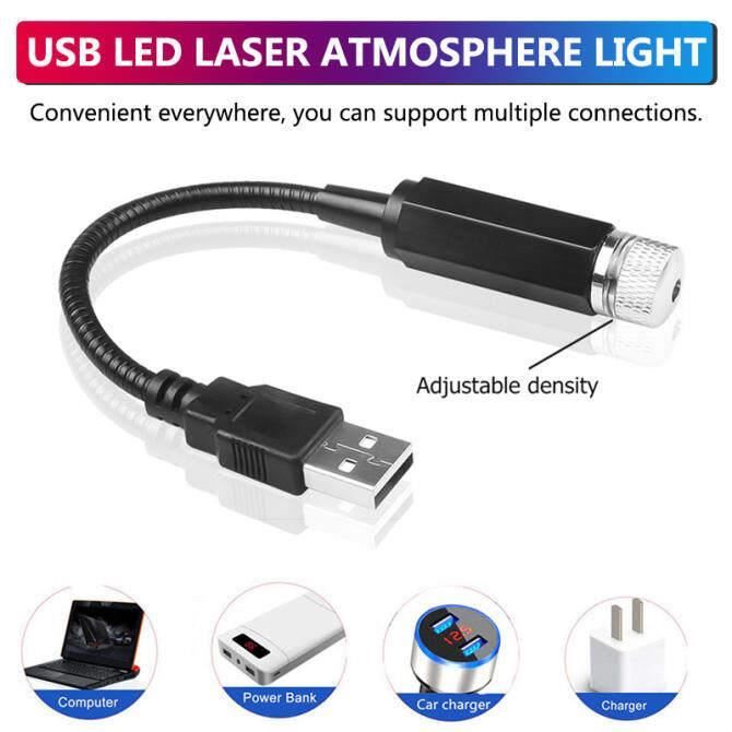 Lampe Projecteur LED,Portable Lampe de Toit avec Interface USB Plug and  Play,Motif d'Éclairage en Ciel Étoilé,Veilleuse Orientable - Cdiscount Auto